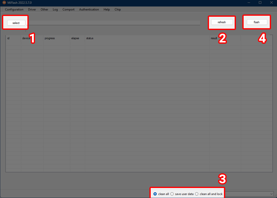 Xiaomi Fastboot ROM flashing steps